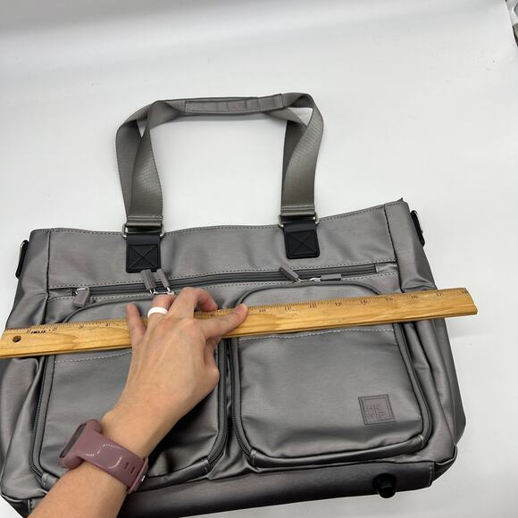 IHKWIP Cargo Catchall Tote with Two Crossbody Straps Gray Color - Picture 11 of 12